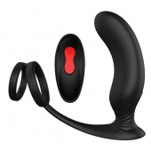 Черный массажер простаты REMOTE P-PLEASER - Dream Toys - в Нижнекамске купить с доставкой