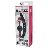 Черно-розовый кляп-шарик с отверстиями BALL GAG - Dream Toys - купить с доставкой в Нижнекамске