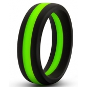 Черно-зеленое эрекционное кольцо Silicone Go Pro Cock Ring - Blush Novelties - в Нижнекамске купить с доставкой