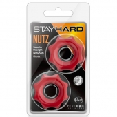 Набор из 2 красных фигурных эрекционных колец NUTZ - Blush Novelties - в Нижнекамске купить с доставкой