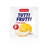 Пробник гель-смазки Tutti-frutti со вкусом сочной дыни - 4 гр. - Биоритм - купить с доставкой в Нижнекамске