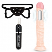 Регулируемые трусики с вибрирующей насадкой - 21 см. - Lux Fetish - купить с доставкой в Нижнекамске