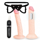 Регулируемые трусики с 2 насадками - 16 и 15 см. - Lux Fetish - купить с доставкой в Нижнекамске