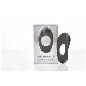 Черное эрекционное виброкольцо с двумя виброэлементами ATOM PLUS - Hot Octopuss - в Нижнекамске купить с доставкой