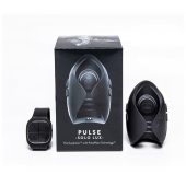 Темно-серый инновационный мужской осциллятор PULSE SOLO LUX с пультом ДУ - Hot Octopuss - в Нижнекамске купить с доставкой
