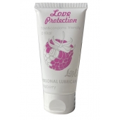 Лубрикант на водной основе с ароматом малины Love Protection Raspberry - 50 мл. - Lola Games - купить с доставкой в Нижнекамске