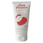 Лубрикант на водной основе с ароматом малины Love Protection Strawberry - 50 мл. - Lola Games - купить с доставкой в Нижнекамске