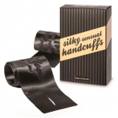 Черные ленты для связывания SILKY SENSUAL HANDCUFFS - Bijoux Indiscrets - купить с доставкой в Нижнекамске