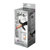 Пояс-трусики с насадкой Glamour - 17 см. - LOVETOY (А-Полимер) - купить с доставкой в Нижнекамске