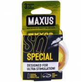 Презервативы с точками и рёбрами в пластиковом кейсе MAXUS Special - 3 шт. - Maxus - купить с доставкой в Нижнекамске