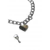 Серебристый ошейник Embrace с ключиком - Lola Games - купить с доставкой в Нижнекамске