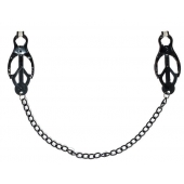 Зажимы на соски Darkside с цепочкой - Lola Games - купить с доставкой в Нижнекамске