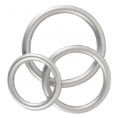 Набор из 3 эрекционных колец под металл Metallic Silicone Cock Ring Set - Orion - в Нижнекамске купить с доставкой