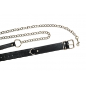 Черный ошейник с поводком Wild - Lola Games - купить с доставкой в Нижнекамске