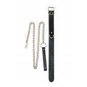 Черный ошейник с поводком Wild - Lola Games - купить с доставкой в Нижнекамске