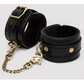 Черные оковы на ноги Bound to You Faux Leather Ankle Cuffs - Fifty Shades of Grey - купить с доставкой в Нижнекамске