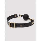 Черный кляп-шар Bound to You Faux Leather Ball Gag - Fifty Shades of Grey - купить с доставкой в Нижнекамске