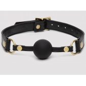 Черный кляп-шар Bound to You Faux Leather Ball Gag - Fifty Shades of Grey - купить с доставкой в Нижнекамске