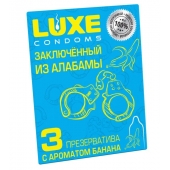 Презервативы  Заключенный из Алабамы  с ароматом банана - 3 шт. - Luxe - купить с доставкой в Нижнекамске