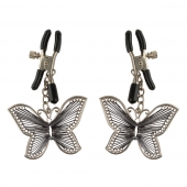 Зажимы на соски с бабочками Butterfly Nipple Clamps - Pipedream - купить с доставкой в Нижнекамске