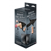 Черный пояс для женщин BEST SELECT с 3 насадками - LOVETOY (А-Полимер) - купить с доставкой в Нижнекамске