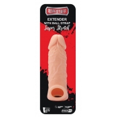 Телесная насадка EXTENDER WITH BALL STRAP 5.5 - 14 см. - Dream Toys - в Нижнекамске купить с доставкой