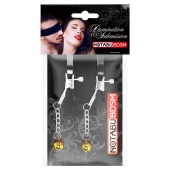 Оригинальные зажимы на соски с желтыми шариками - Notabu - купить с доставкой в Нижнекамске