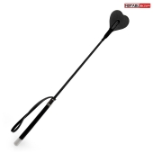 Черный стек с наконечником-сердечком - 54 см. - Notabu - купить с доставкой в Нижнекамске