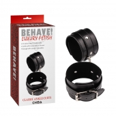 Черные оковы Classic Ankle Cuffs - Chisa - купить с доставкой в Нижнекамске
