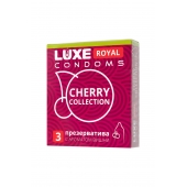 Презервативы с ароматом вишни LUXE Royal Cherry Collection - 3 шт. - Luxe - купить с доставкой в Нижнекамске