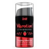 Жидкий интимный гель с эффектом вибрации Vibration! Strawberry - 15 мл. - INTT - купить с доставкой в Нижнекамске