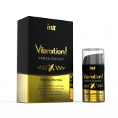 Жидкий интимный гель с эффектом вибрации Vibration! Vodka Energy - 15 мл. - INTT - купить с доставкой в Нижнекамске