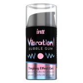 Жидкий интимный гель с эффектом вибрации Vibration! Bubble Gum - 15 мл. - INTT - купить с доставкой в Нижнекамске