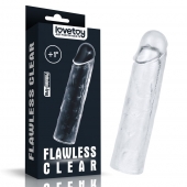 Прозрачная насадка-удлинитель Flawless Clear Penis Sleeve Add 1 - 15,5 см. - Lovetoy - в Нижнекамске купить с доставкой