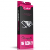 Серебристая плетка Struggle My Flogger с черной ручкой - 45 см. - Lovetoy - купить с доставкой в Нижнекамске