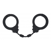 Черные силиконовые наручники Suppression - Lola Games - купить с доставкой в Нижнекамске