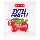 Гель-смазка Tutti-frutti со вкусом барбариса - 4 гр. - Биоритм - купить с доставкой в Нижнекамске