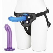 Страпон унисекс Beginners Strap-On с 2 насадками - 15 и 13 см. - Lux Fetish - купить с доставкой в Нижнекамске