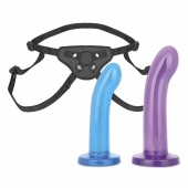Страпон унисекс Beginners Strap-On с 2 насадками - 15 и 13 см. - Lux Fetish - купить с доставкой в Нижнекамске