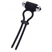 Черное эрекционное лассо на пенис Jat - A-toys - в Нижнекамске купить с доставкой