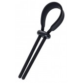 Черное эрекционное лассо на пенис Keb - A-toys - в Нижнекамске купить с доставкой