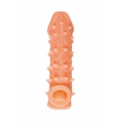 Телесная закрытая насадка с пупырышками Cock Sleeve Size M - 15,6 см. - KOKOS - в Нижнекамске купить с доставкой