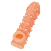 Телесная закрытая насадка с пупырышками Cock Sleeve Size L - 17,6 см. - KOKOS - в Нижнекамске купить с доставкой