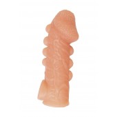 Телесная закрытая насадка с шишечками Cock Sleeve Size S - 13,8 см. - KOKOS - в Нижнекамске купить с доставкой