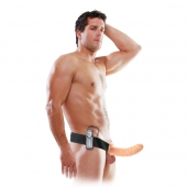 Телесный полый страпон с вибрацией 8  Vibrating Hollow Strap-On - 20,5 см. - Pipedream - купить с доставкой в Нижнекамске