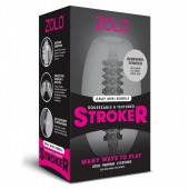 Серый двусторонний мастурбатор MINI BUBBLE - Zolo - в Нижнекамске купить с доставкой