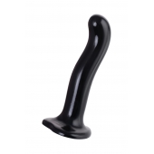 Черный стимулятор для пар P G-Spot Dildo Size M - 18 см. - Strap-on-me - в Нижнекамске купить с доставкой