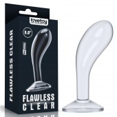 Прозрачный стимулятор простаты Flawless Clear Prostate Plug - 15 см. - Lovetoy - в Нижнекамске купить с доставкой