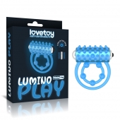 Голубое, светящееся в темноте виброкольцо Lumino Play Vibrating Penis Ring - Lovetoy - в Нижнекамске купить с доставкой