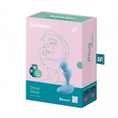 Голубой анальный вибростимулятор Deep Driver - 11,2 см. - Satisfyer - в Нижнекамске купить с доставкой